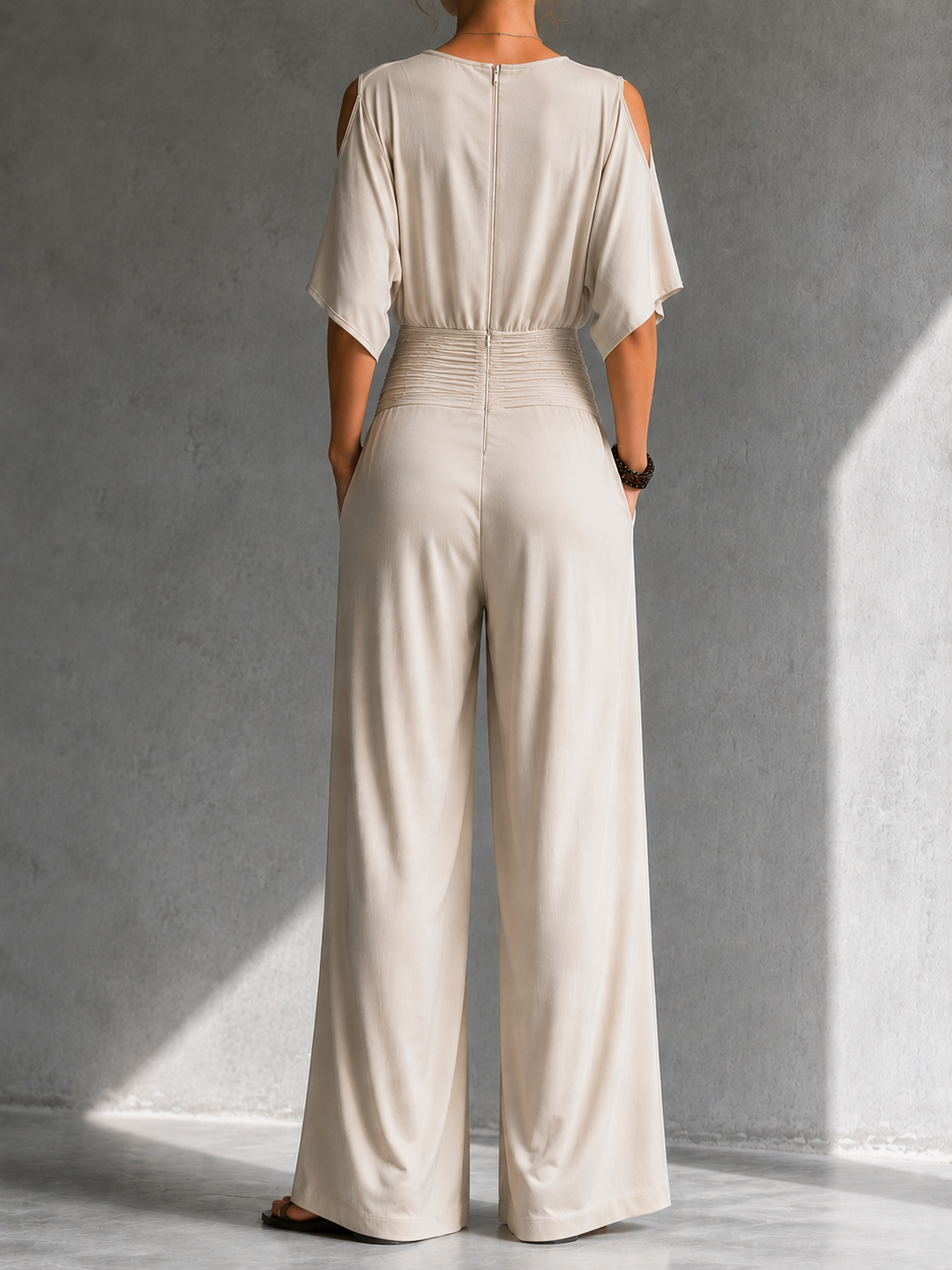 Zeni | Elegant Wrap Jumpsuit with Wide Legs