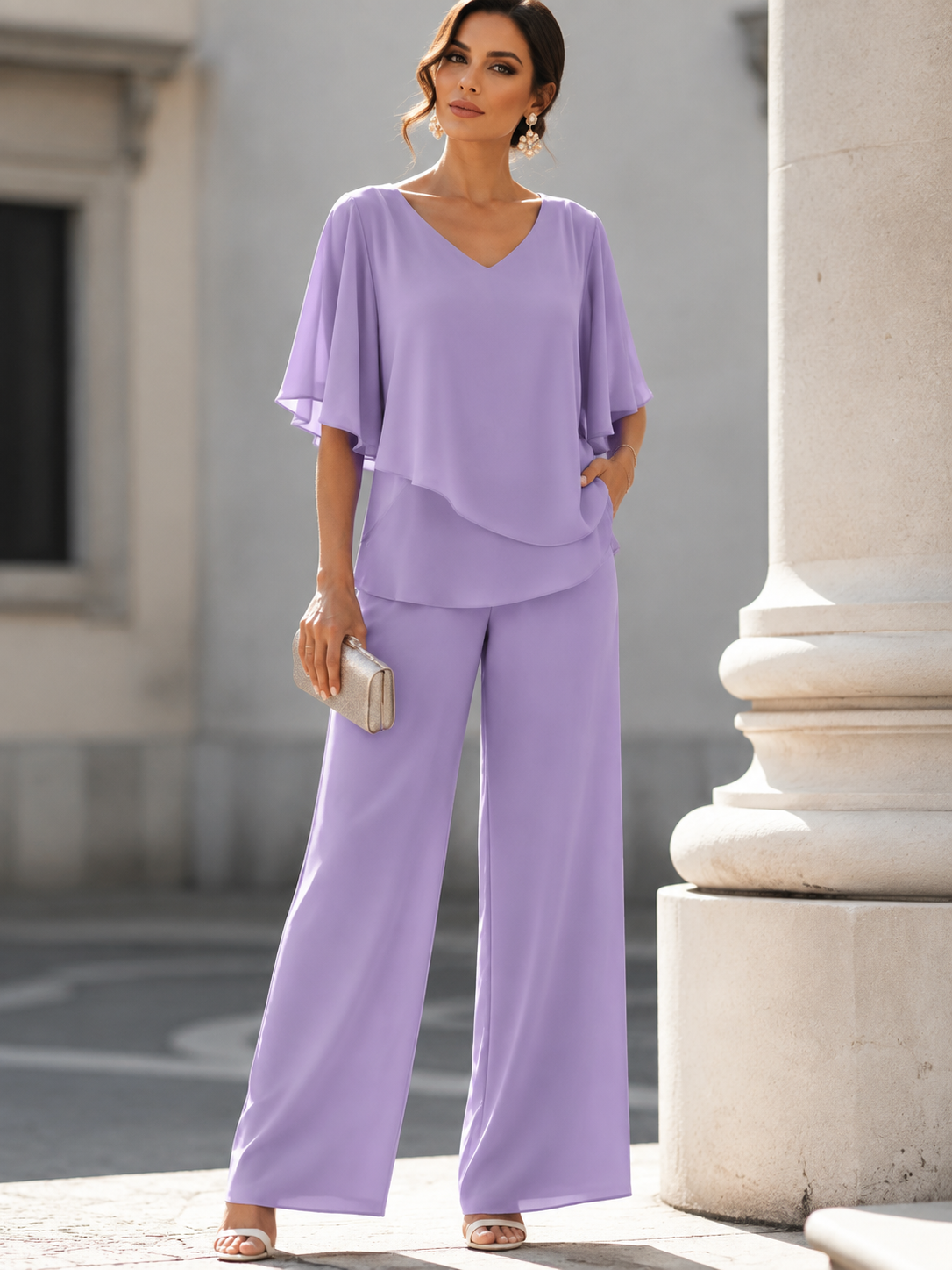 Martha | Two-Piece Wide-Leg Pant Set