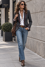 Vivienne | Tailored Blazer with Contrast Trim
