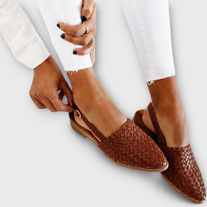 Simone | Braided Slingback Loafers