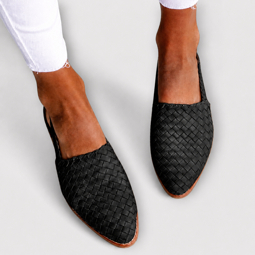 Simone | Braided Slingback Loafers
