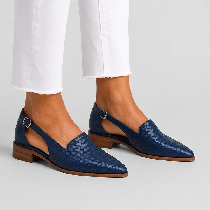 Simone | Braided Slingback Loafers