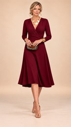 Naima | Long Sleeve Midi Maxi Dress