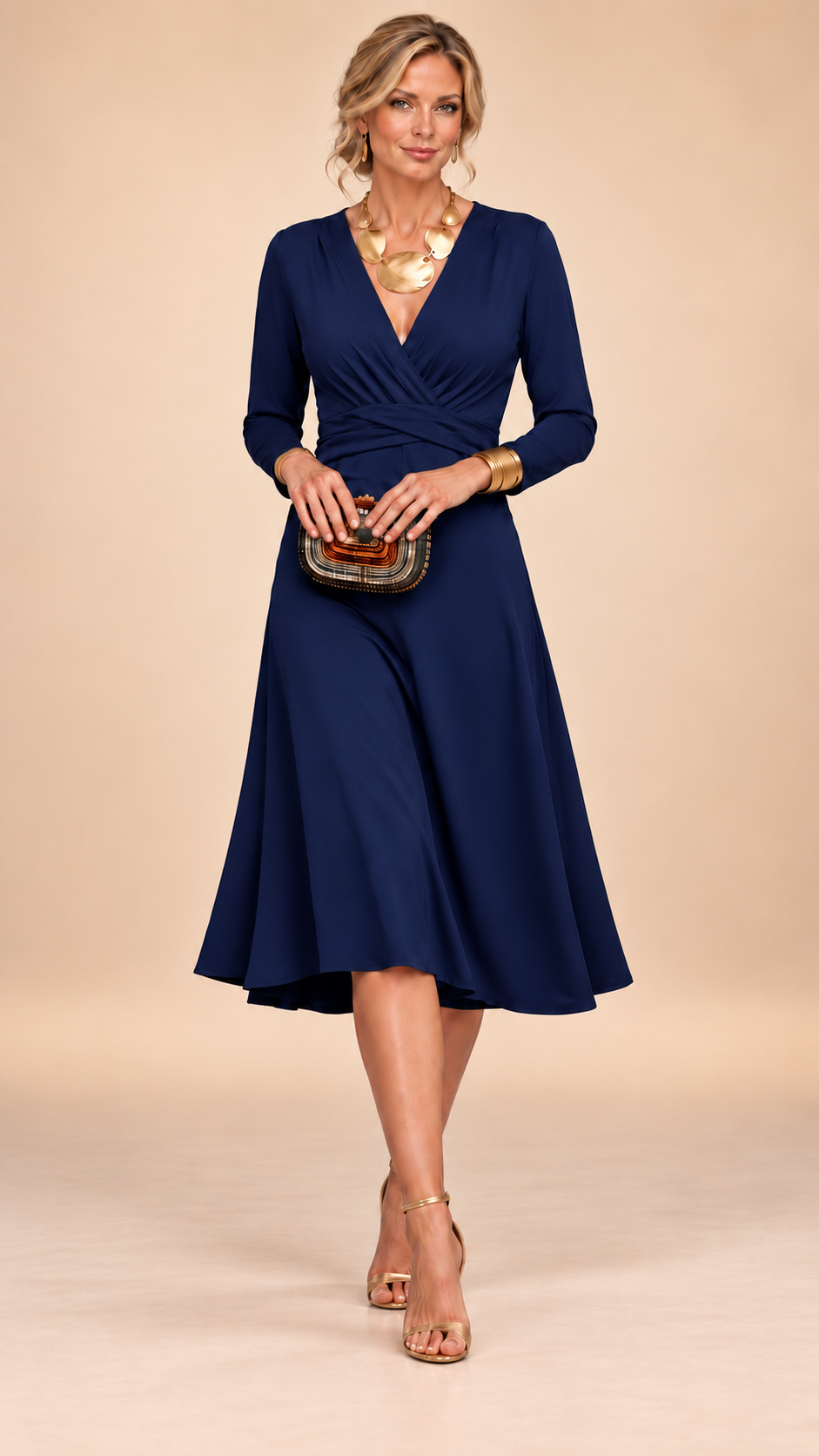 Naima | Long Sleeve Midi Maxi Dress