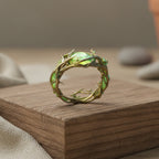 Natural Green Opal Ring