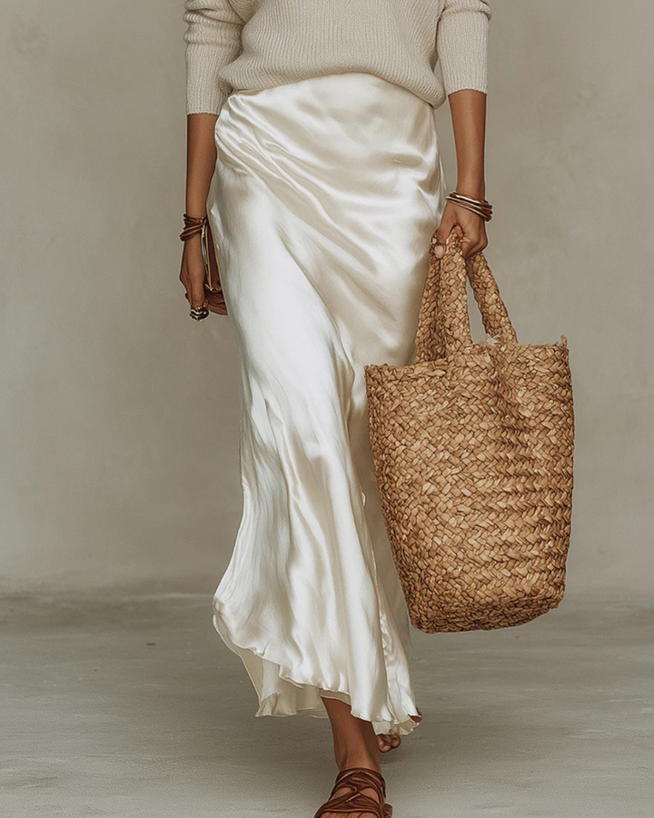 Anaïse | Elegant Satin Midi Dress