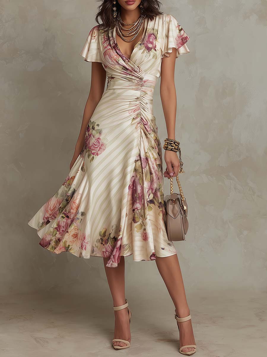 Margareth | Robe vintage fleurie