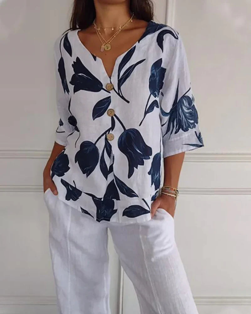 Eliana | Casual Floral Print Shirt