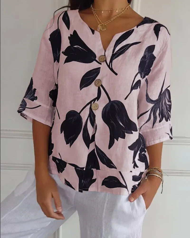 Eliana | Casual Floral Print Shirt