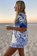 Lorena | Short Summer Palm Print Dress