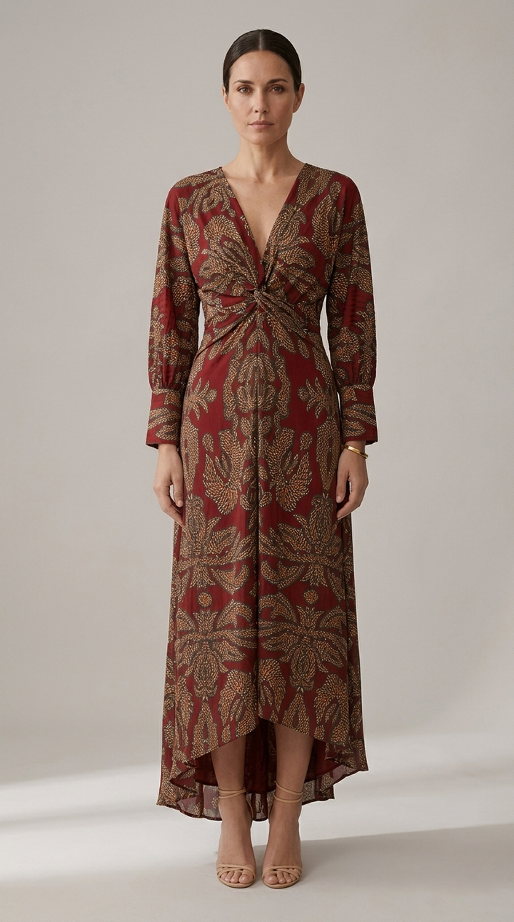Julieta | Robe midi imprimée