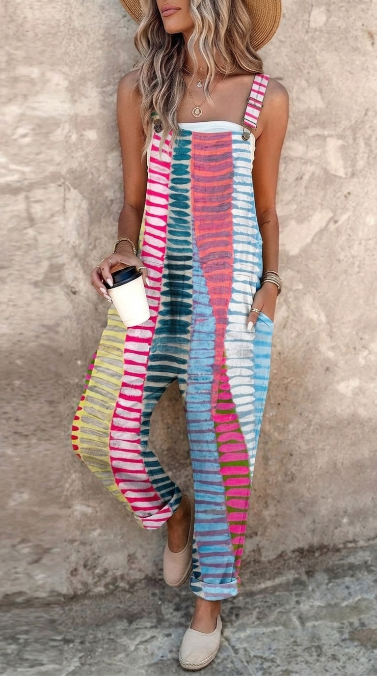 Serenya | Comfy Printed Jumpsuit