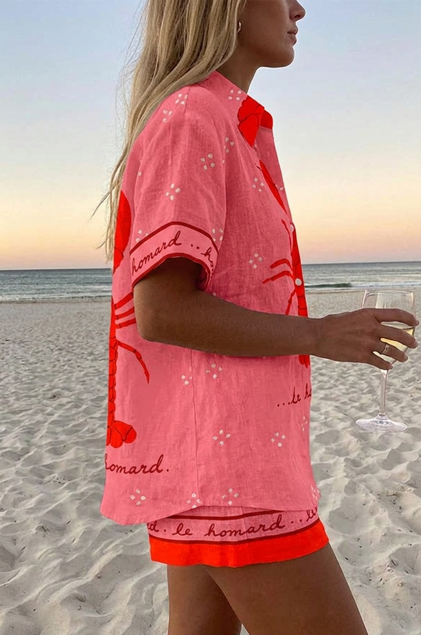 Melia | Ensemble rose pour l'été