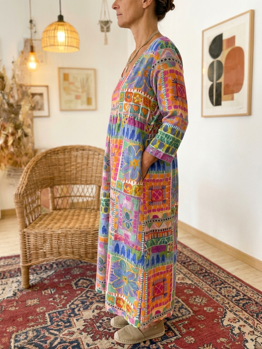 Colette | Ethnic Print Dress