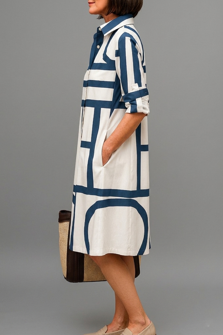 Ivona | Robe midi élégante et soignée