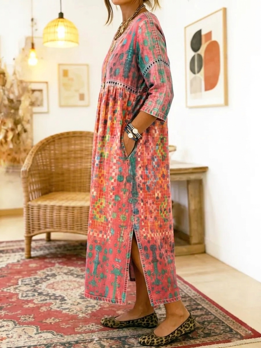 Catherine | Elegant Printed Dress