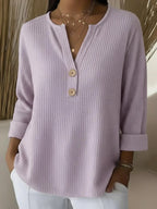 Lucinda | Henley Button Top