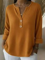Lucinda | Henley Button Top