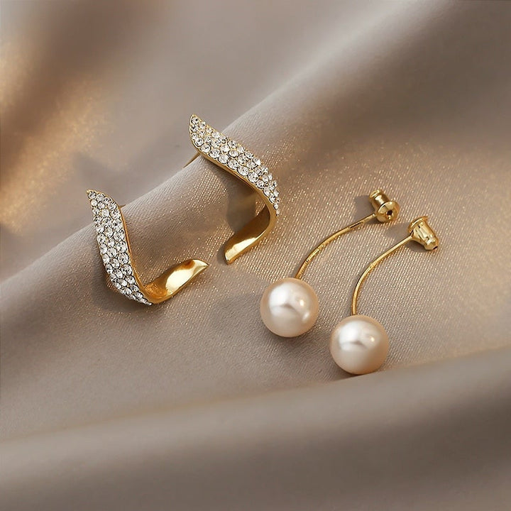 Boucles d'oreilles perles et or