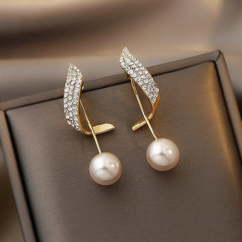 Boucles d'oreilles perles et or