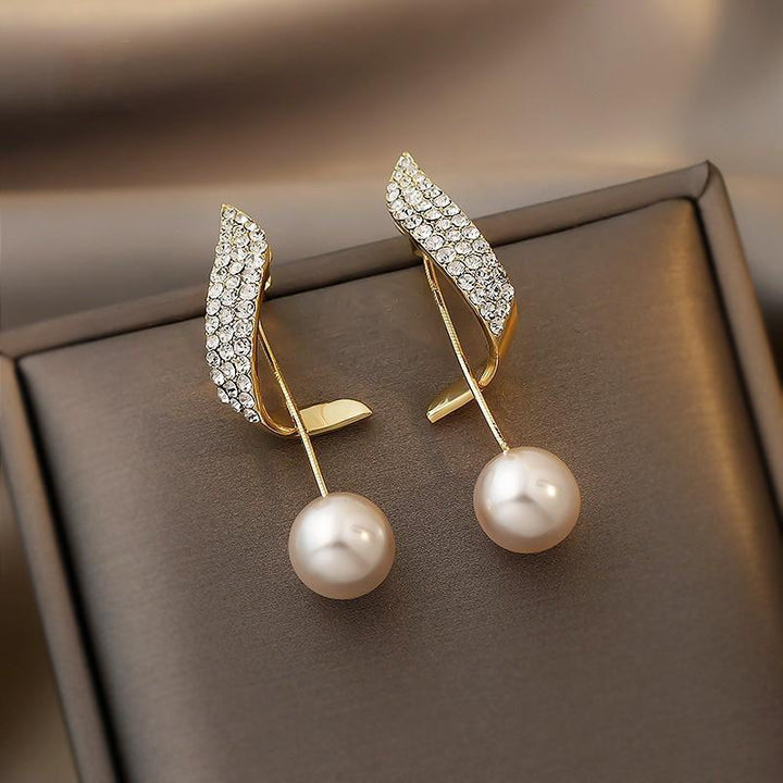 Boucles d'oreilles perles et or