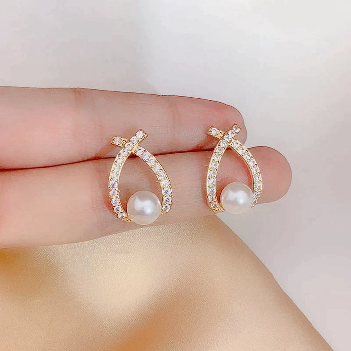 Boucles d'oreilles perles scintillantes