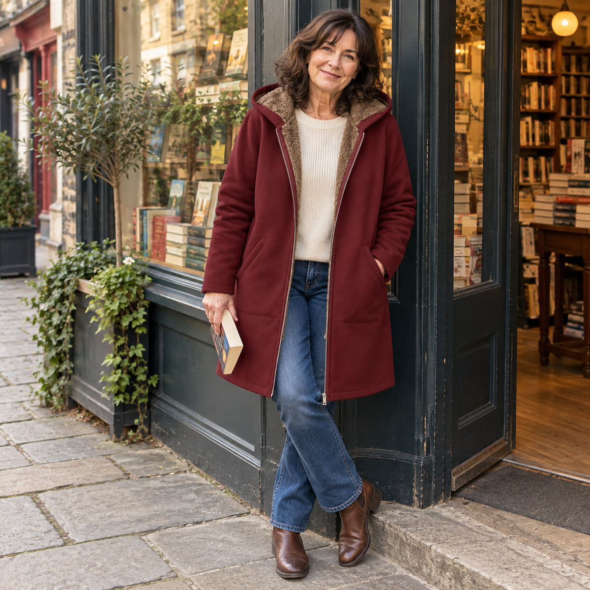 Adelyn | Cozy Sherpa-Lined Hooded Coat