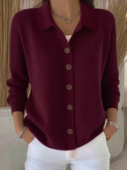 Josephine | Button-Front Collared Cardigan