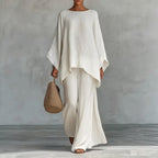 Christine | Two-Piece Set with Long Sleeves and Wide-Leg Pants
