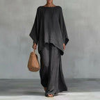 Christine | Two-Piece Set with Long Sleeves and Wide-Leg Pants