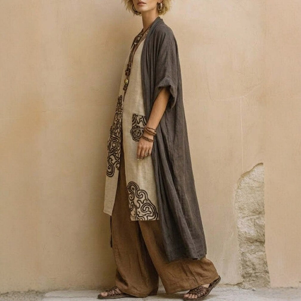 Stina | 3-piece bohemian outfit with artistic print