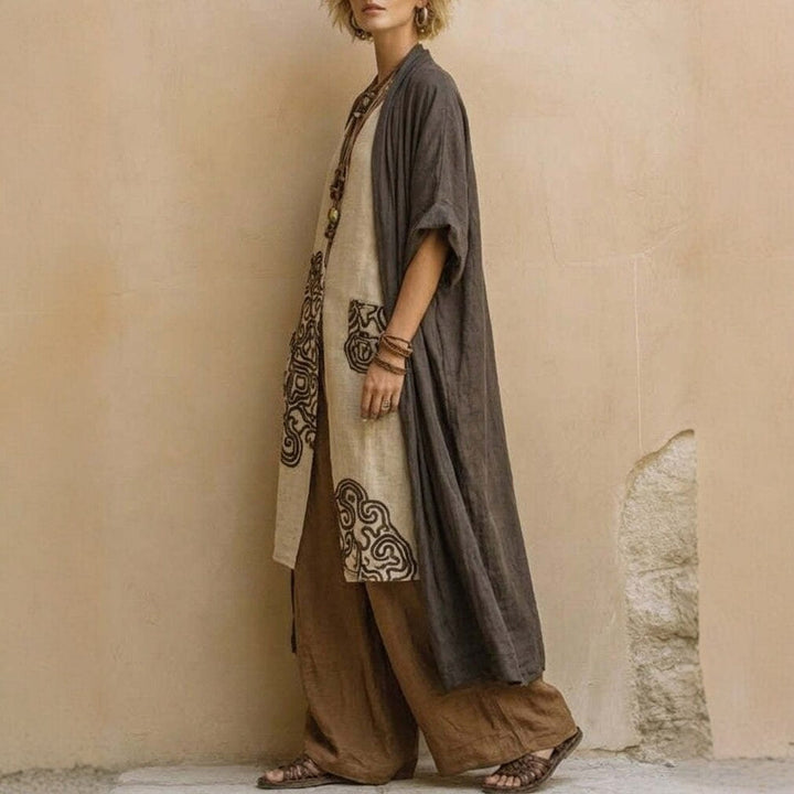 Stina | 3-piece bohemian outfit with artistic print