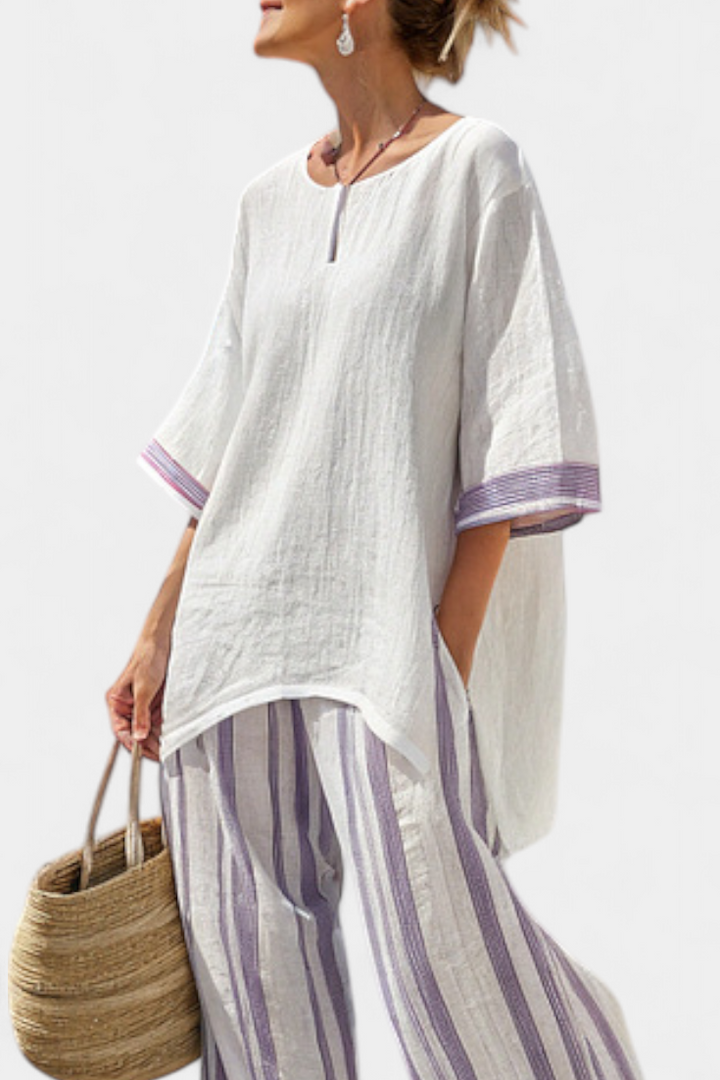 Allegra | Ensemble rayé confortable