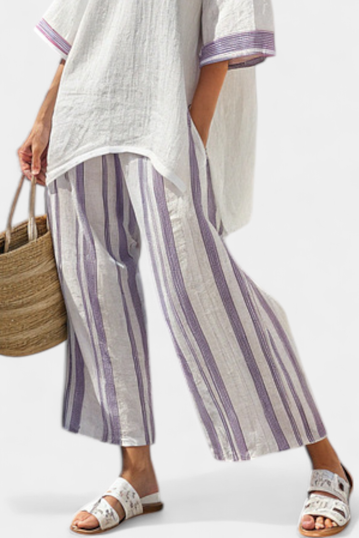 Allegra | Ensemble rayé confortable