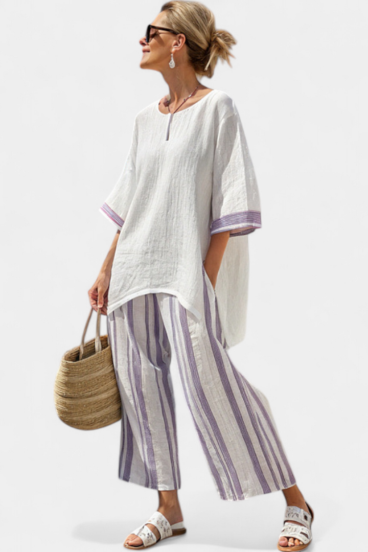 Allegra | Ensemble rayé confortable