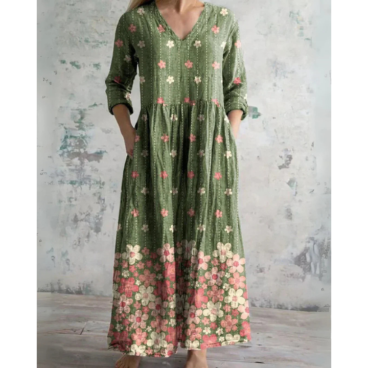 Sylvie - Robe longue florale vintage