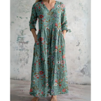 Sylvie - Vintage Floral Maxi Dress
