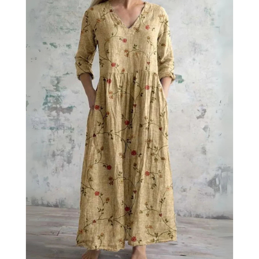 Sylvie - Robe longue florale vintage