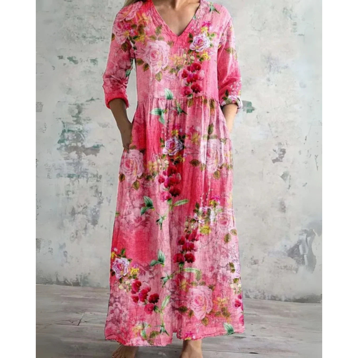 Sylvie - Robe longue florale vintage