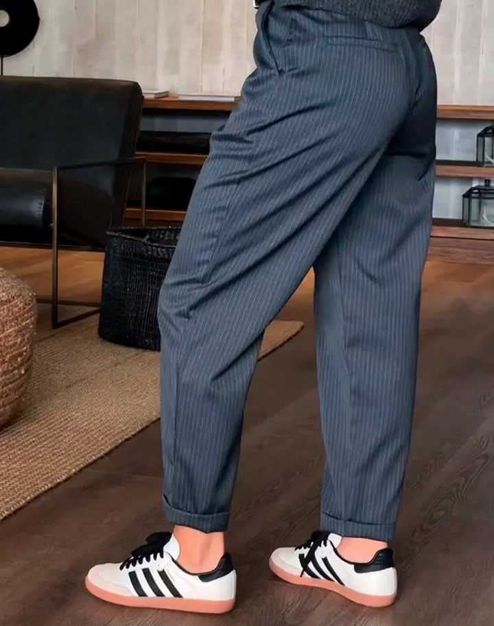 Silvana - Pantalon tailleur rayé