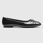 Evelyn - Bowknot Decor Square Toe Flats