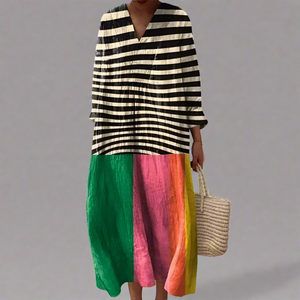 Liora | Robe géométrique élégante