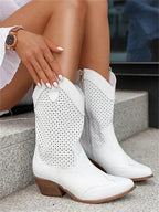 Sutton | Perforated Western Boots