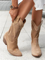 Sutton | Perforated Western Boots