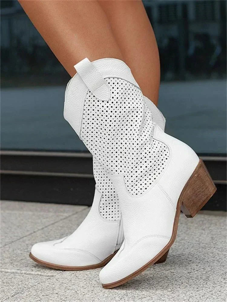 Sutton | Perforated Western Boots