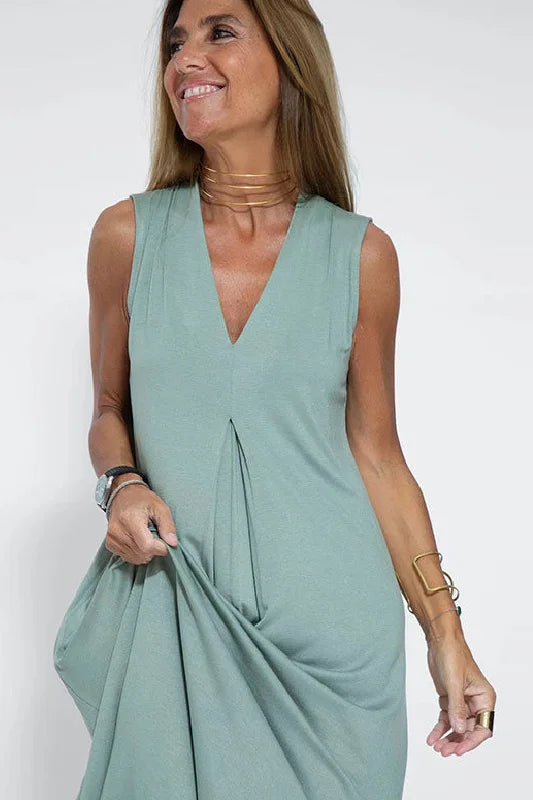 Emma | Robe longue élégante + gilet assorti OFFERT