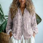 Lunera | Vintage leaf print blouse