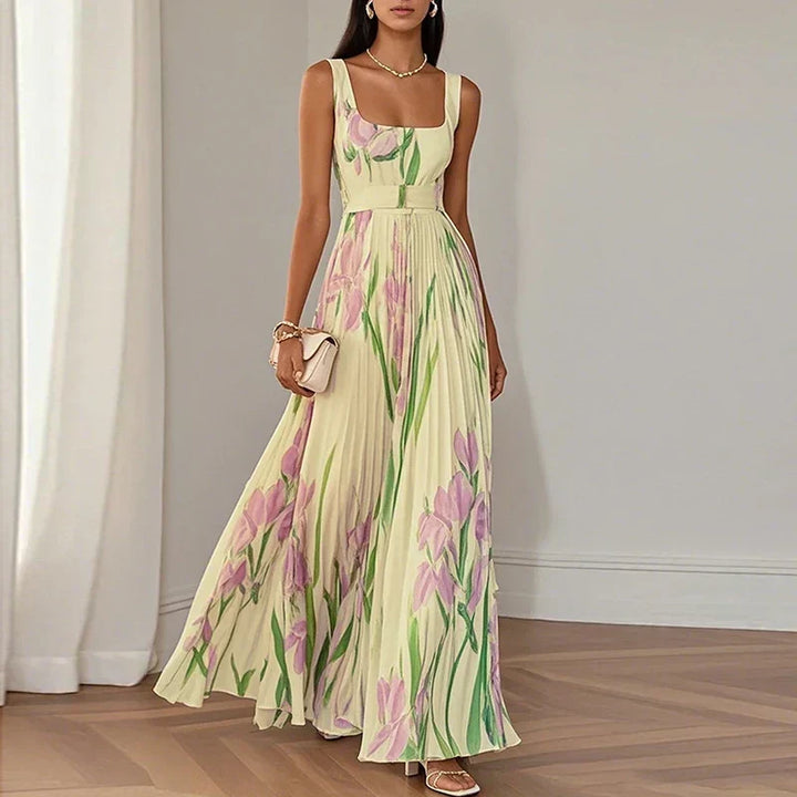 Floriene | Robe maxi A-line à imprimé floral