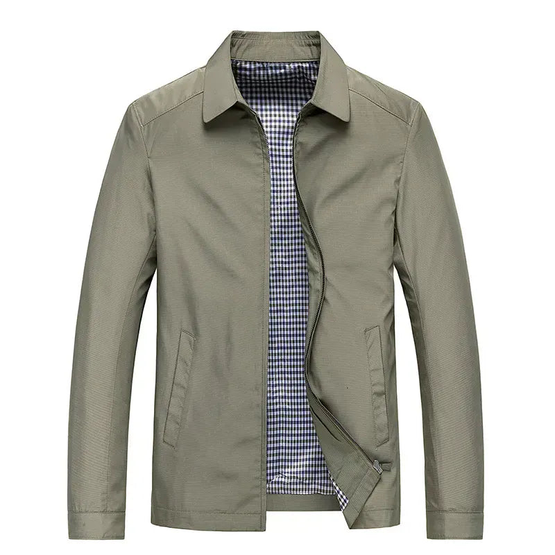 Callum | Cotton Gabardine Zip Jacket