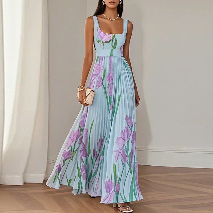 Floriene | Robe maxi A-line à imprimé floral